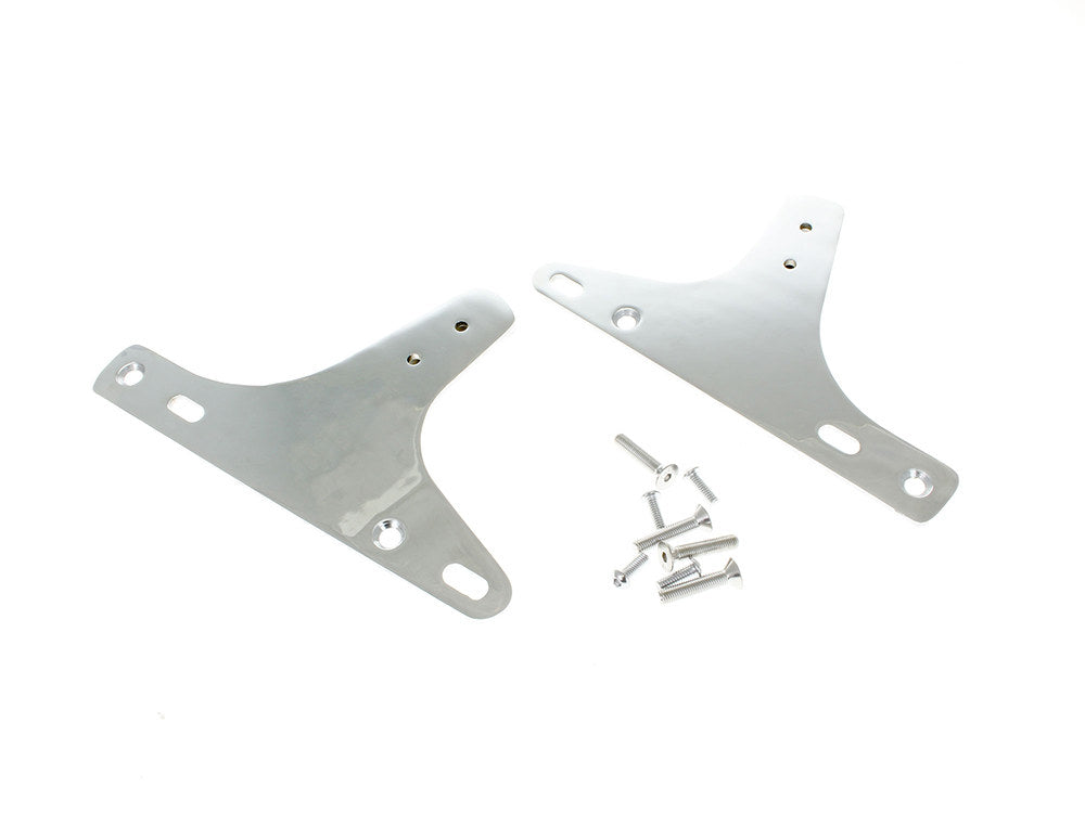 Sissy Bar Side Straps – Chrome. Fits FLH 1958-1984