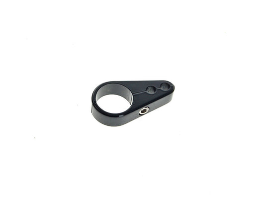 1in. Cable Clamp with 1 x 10mm Clutch Cable or Brake Line Hole – Gloss Black