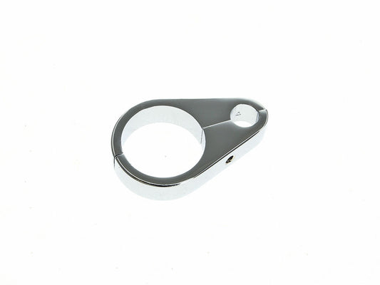 1-1/4in. Cable Clamp with 1 x 10mm Clutch Cable or Brake Line Hole – Chrome