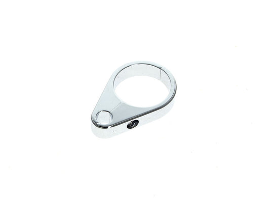 1-1/2in. Cable Clamp with 1 x 10mm Clutch Cable or Brake Line Hole – Chrome
