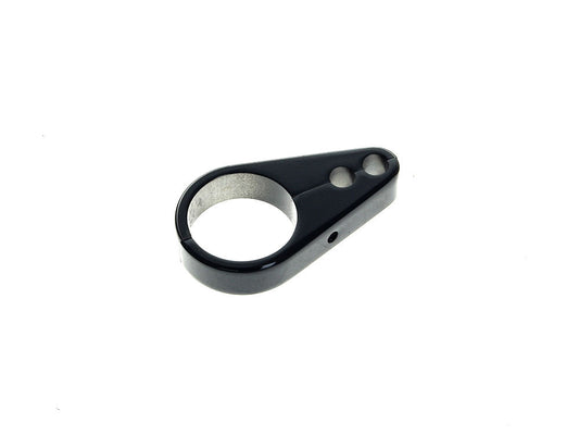 1-1/4in. Cable Clamp with Dual Throttle & Idle Cable Holes – Gloss Black