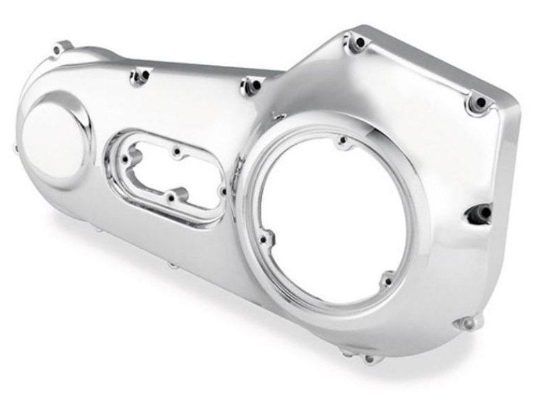 Outer Primary Cover – Chrome. Fits Softail 1995-1998 & Dyna 1995-1998.