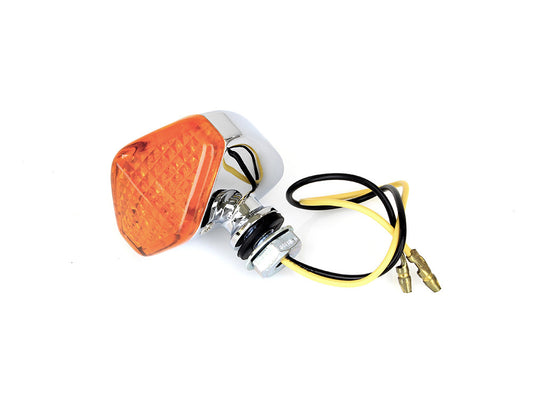 Mini Diamond LED Turn Signal with Amber Lense – Chrome.