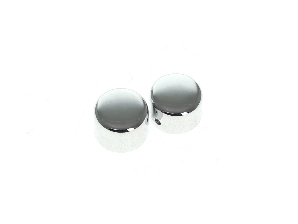 Front Axle Caps – Chrome. Fits Softail 1984-2006, Dyna 1991-2003, Touring 1980-1999, Sportster 1988-2007, FXR 1982-1994 & FXWG 1980-1986