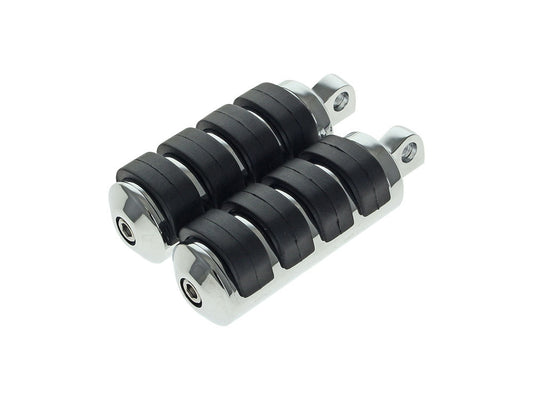 Comfort Iso Style Large Footpegs with Male Mounts – Chrome