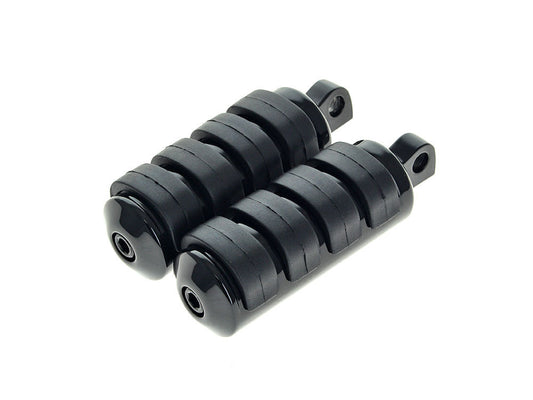 Comfort Iso Style Large Footpegs with Male Mounts – Black