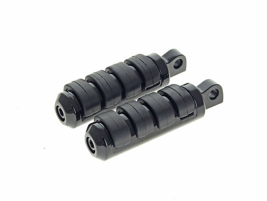 Comfort Iso Style Small Footpegs with Male Mounts – Black