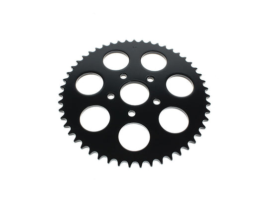 51 Tooth, Flat Steel Rear Chain Sprocket – Gloss Black. Fits Big Twin 1973-1999 & Sportster 1979-1999.