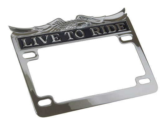 Live-to-Ride Number Plate Frame – Chrome.