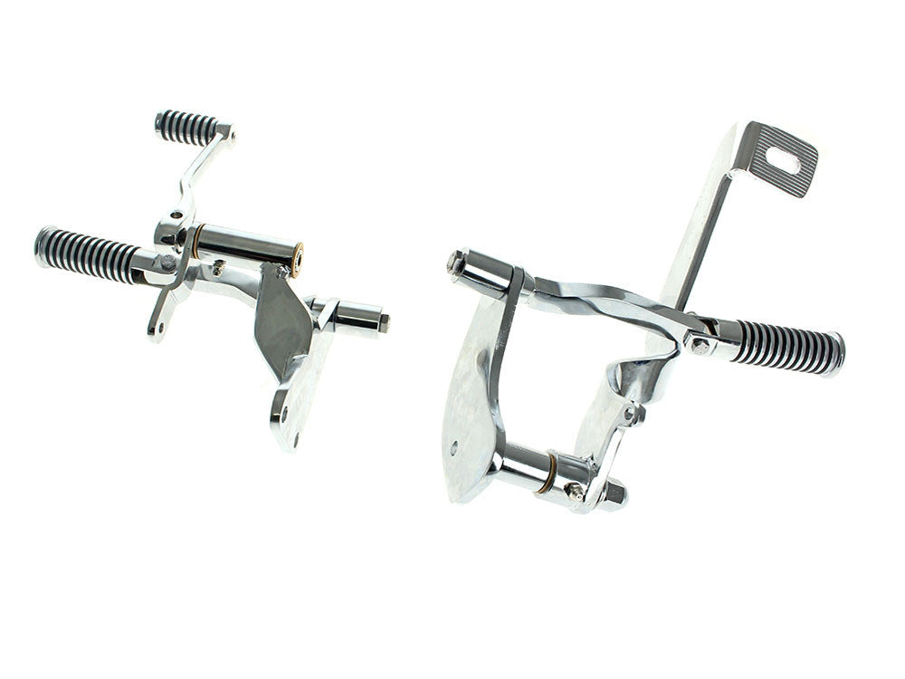 Forward Controls with O-Ring Footpegs – Chrome. Fits Sportster 1991-2003