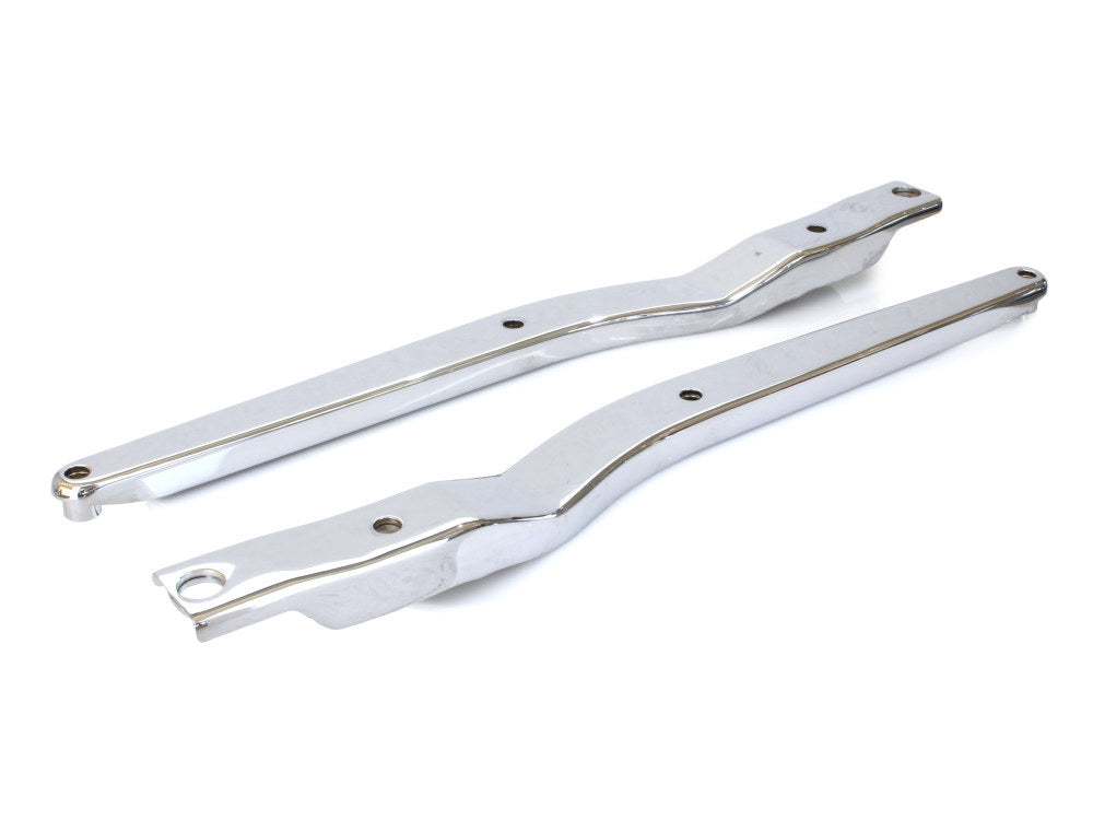 Rear Fender Struts – Chrome. Fits 4Spd FX 1972-1985 without oem turnsignal holes.