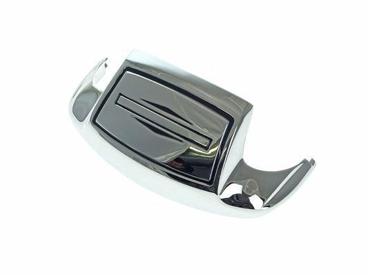 Front Nostalgic Chevron Style Fender Tip – Chrome. Fits FL 1949-1986