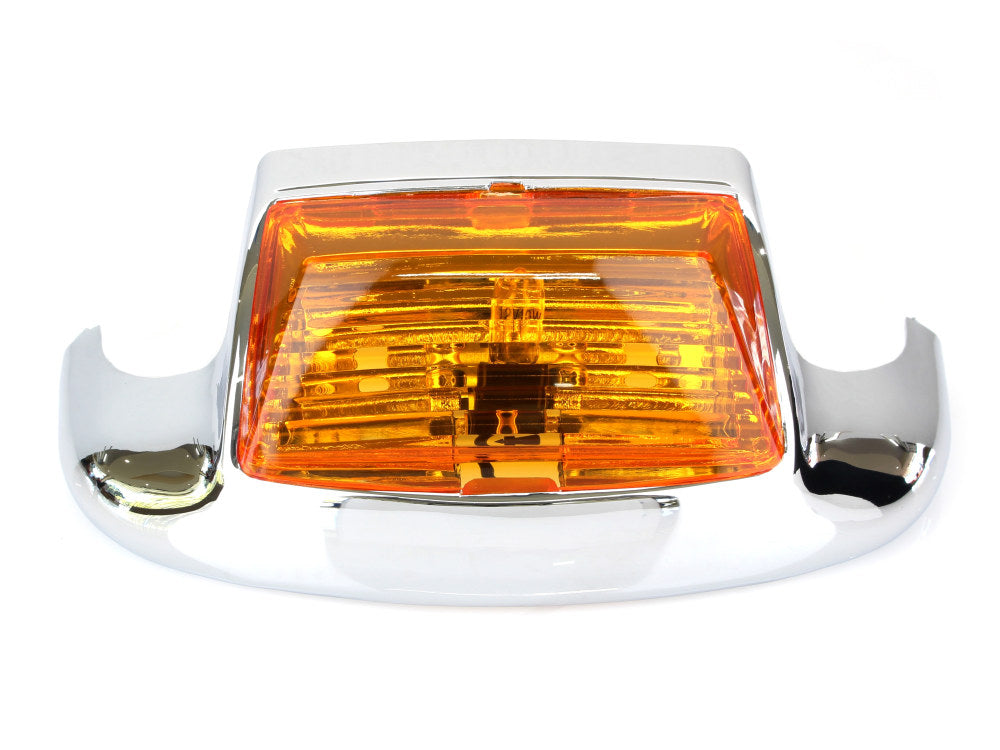 Front Fender Tip Light with Amber Lens. Fits FL H-D 1980-1999.