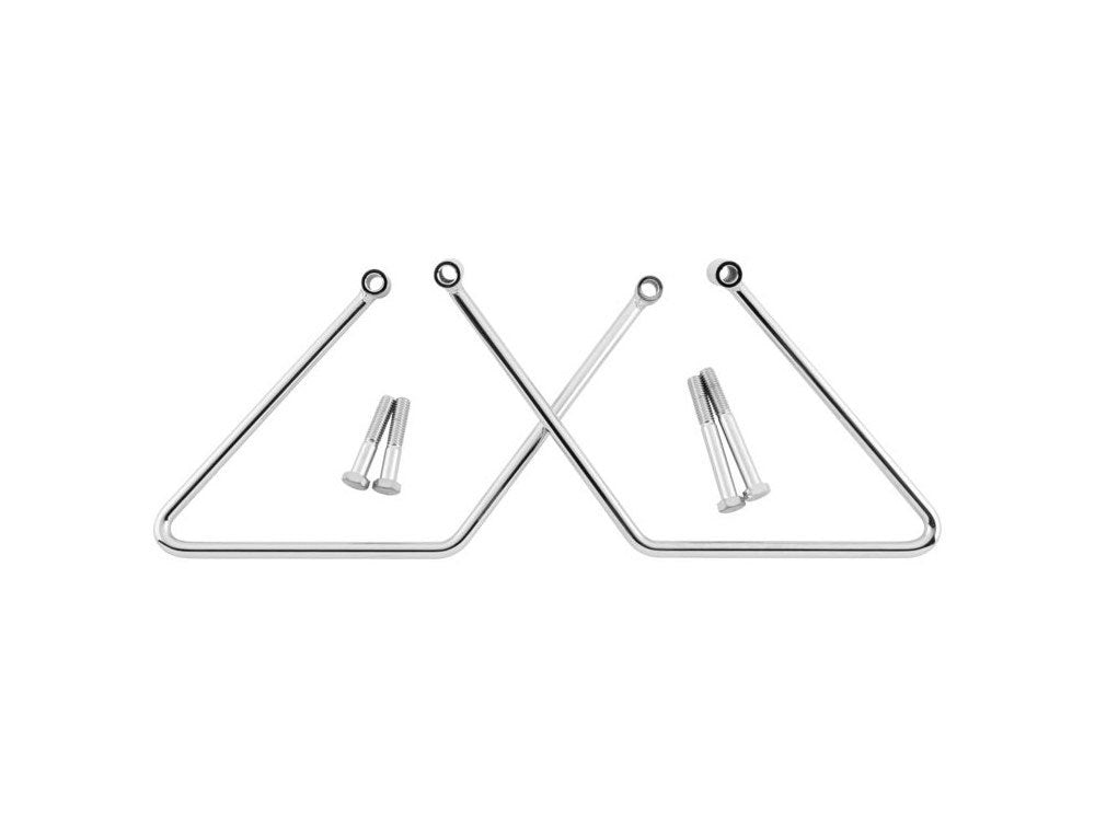 Saddlebag Supports – Chrome. Fits Softail 2000-2017 non 200 Tyre Models