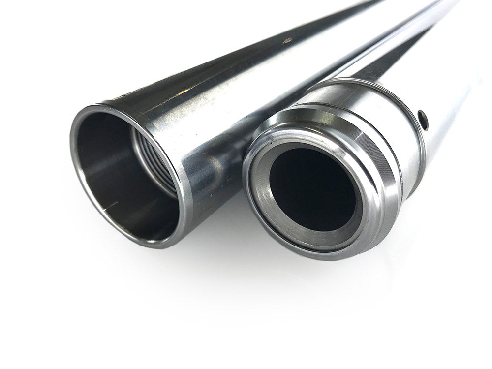Hard Chrome Fork Tubes. +12in. Oversize. Fits FX Softail 2000-2015 & Dyna Wide Glide 2000-2005