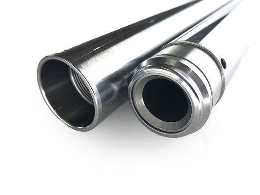 Hard Chrome Fork Tubes. +12in. Oversize. Fits FX Softail 2000-2015 & Dyna Wide Glide 2000-2005