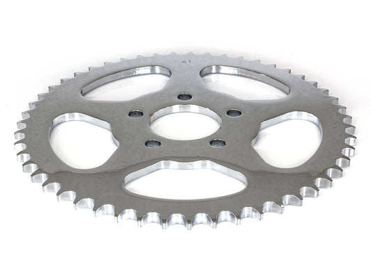 51 Tooth, Flat Steel Rear Chain Sprocket – Chrome. Fits Big Twin 2000up & Sportster 2000-2021.