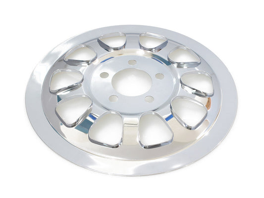 Rear Pulley Cover – Chrome. Fits Dyna 2006-2017 & Softail 2007up with 66 Teeth Rear Pulley