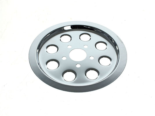 Rear Pulley Cover – Chrome. Fits Sportster 1991-2003 with 61 Tooth Pulley