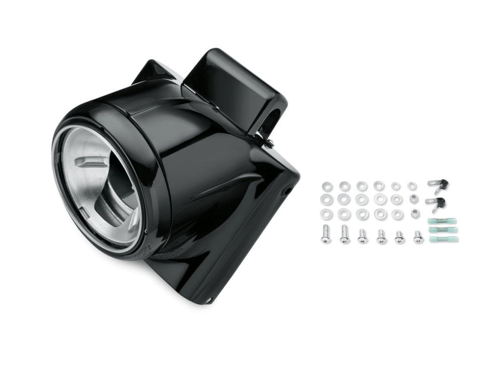 Freight Train Nacelle – Gloss Black. Fits FL Softail 1986-2017.