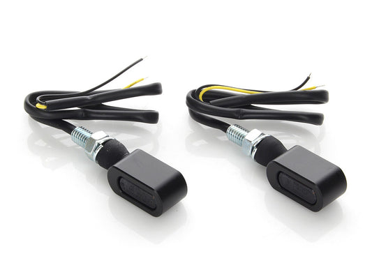 Slim Line LED Turn Signals – Black. Matches Front Under Perch Indicators.