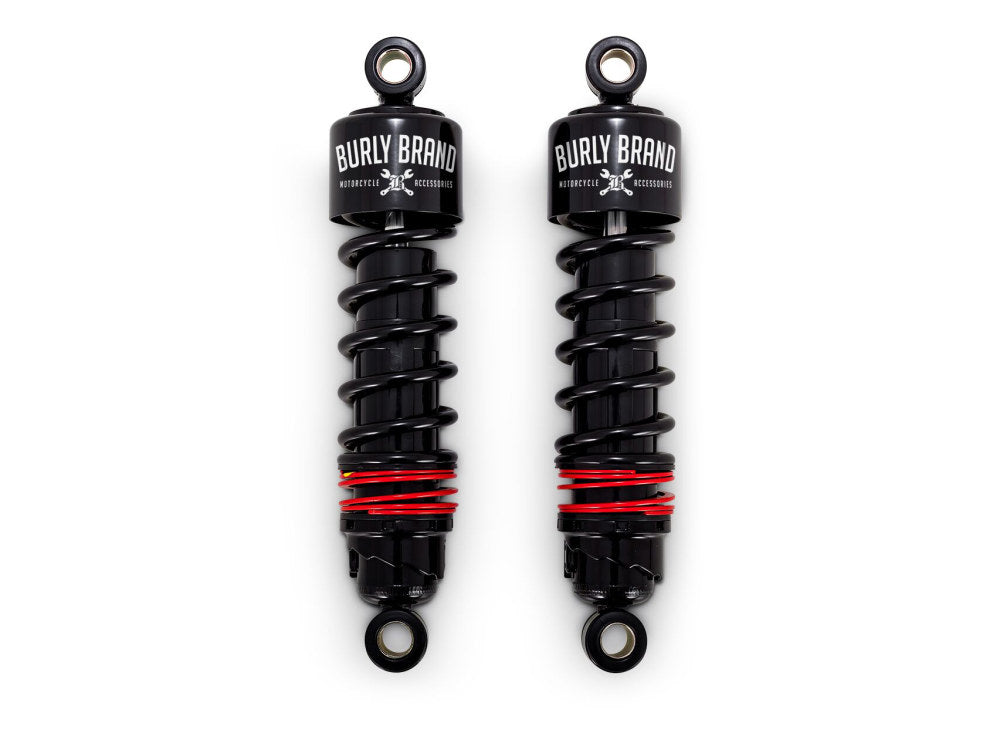 10-1/2in. Slammer Plus Rear Shock Absorbers – Black. Fits Dyna 1991-2017.