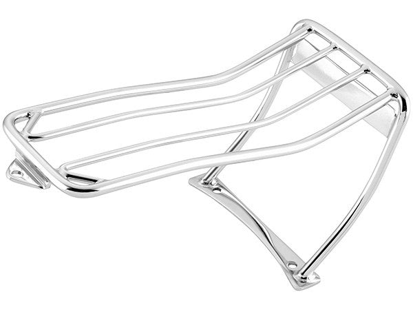 Luggage Rack – Chrome. Fits FX Softail 2000-2005 with 150 Tyre & Bob Tail Fender.