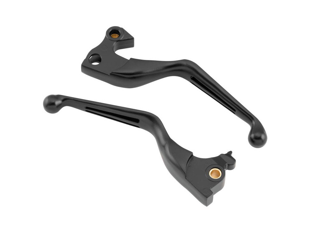 Slotted Hand Levers – Black. Fits Sportster 2014-2021