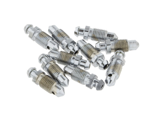 3/8in. unf Caliper Bleed Screw – Chrome – Pack of 10.