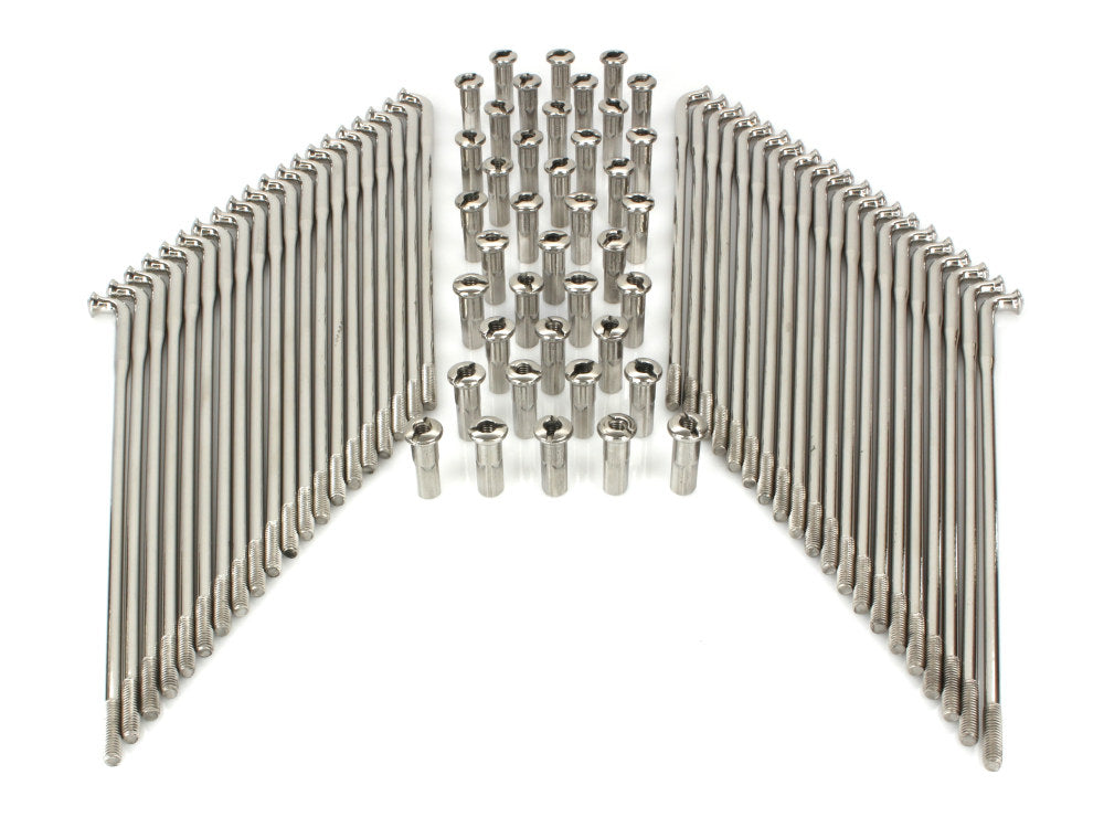 16in. Spokes – Polished Stainless Steel. Fits Original Style H-D Deep Drop Center Rim when used in conjunction with 1997up H-D style Rear Hub or H-D Style Wide Glide Front Hub.