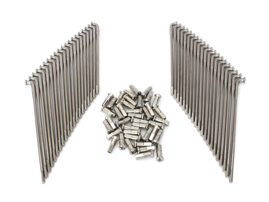 16in. Heavy Duty Spokes – Stainless Steel. Fits Original Style H-D Deep Drop Center Rim when used in conjunction with 1997up H-D style Rear Hub or H-D Style Wide Glide Front Hub.