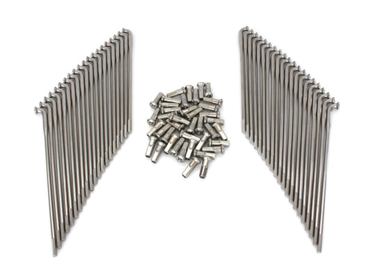 17in. Heavy Duty Spokes – Stainless Steel. Fits the Genuine H-D Smooth Profile Rim  when used in conjunction with 1997up H-D style Rear Hub or H-D Style Wide Glide Front Hub.