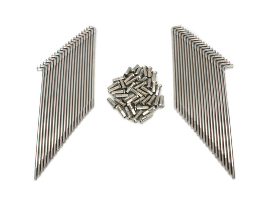 19in. Spokes – Stainless Steel. Fits Original Style H-D Deep Drop Center Rim when used in conjunction with Narrow Glide Hub 1973up & OEM H-D Mid Glide Front Hub 2006up.