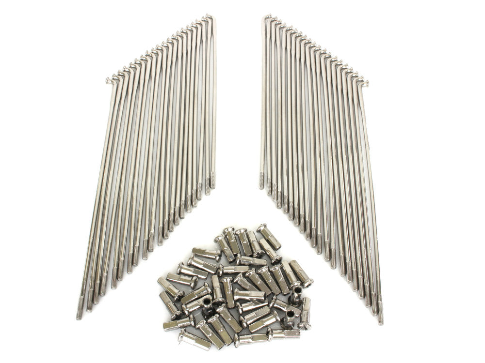 21in. Spokes – Polished Stainless Steel. Fits Original Style H-D Drop Center Rims & Genuine H-D Smooth Profile Rims when used in conjunction with 1997up H-D style Wide Glide Front Hub.