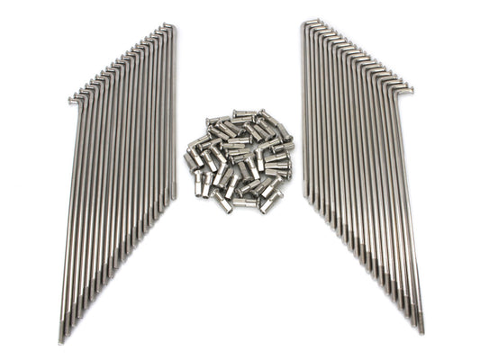 21in. Spokes – Stainless Steel. Fits Original Style H-D Drop Center Rims & Genuine H-D Smooth Profile Rims when used in conjunction with H-D Narrow Glide Hub 1973up & OEM H-D Mid Glide Front Hub 2006up.