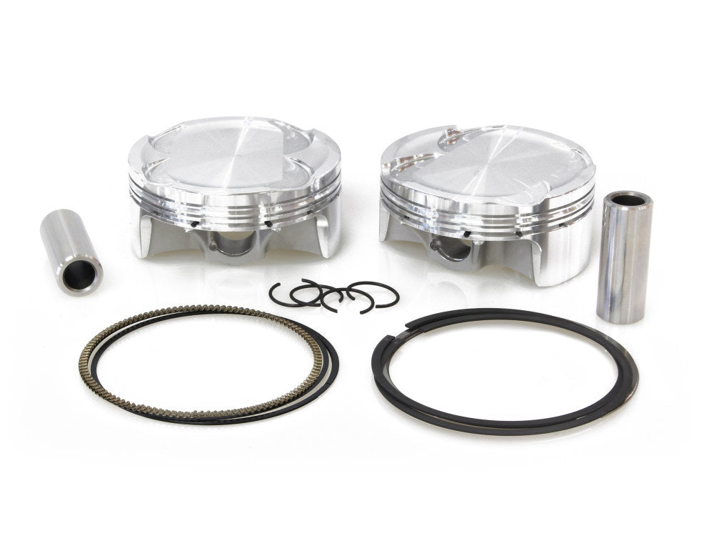 Std Pistons with 14.0:1 Compression Ratio. Fits V-Rod 2008-2017 Stock Bore/Stock Stroke.