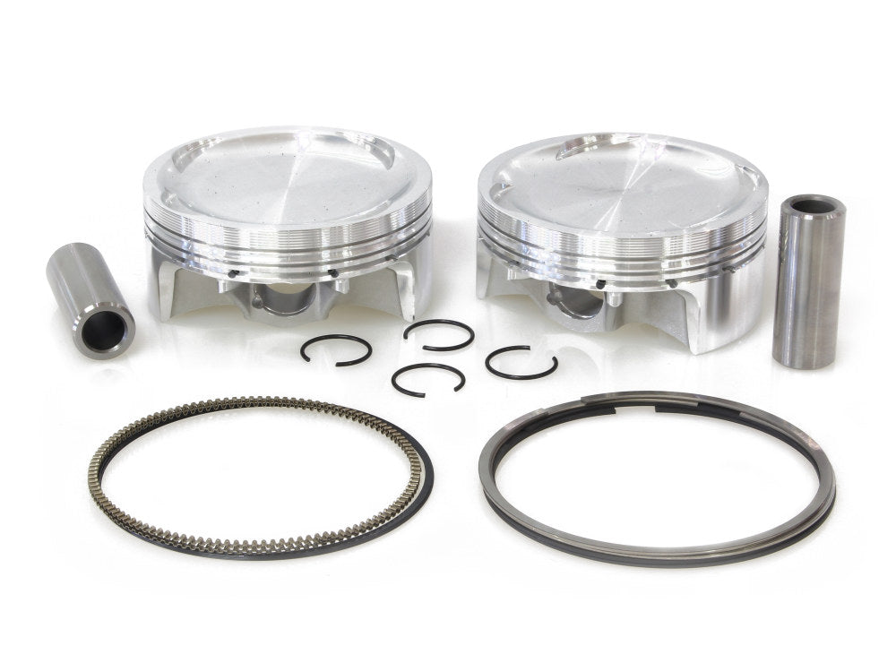 Std Pistons with 9.5:1 Compression Ratio. Fits V-Rod 2008-2017 Stock Bore/Stock Stroke.