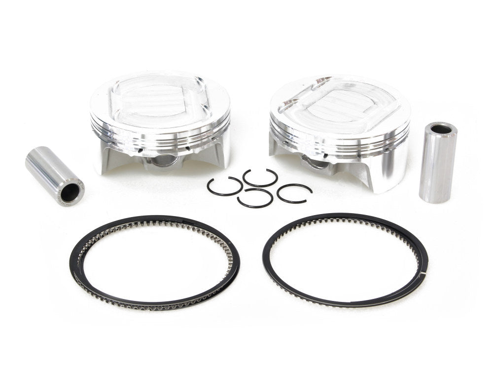 Std Pistons with 11.0:1 Compression Ratio. Fits Milwaukee-Eight 2017up with Big Bore 107ci to 124ci Engine.