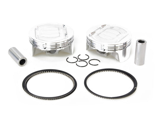 Std Pistons with 11.0:1 Compression Ratio. Fits Milwaukee-Eight 2017up with Big Bore 107ci to 124ci Engine.