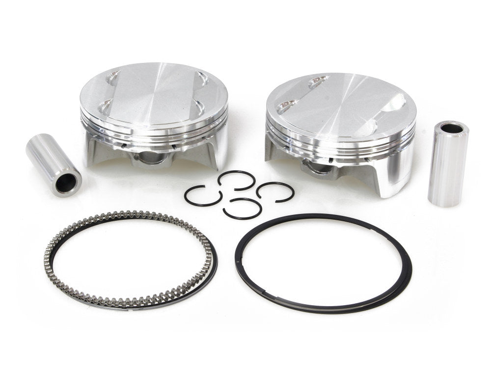 Std Pistons with 11.5:1 Compression Ratio. Fits Milwaukee-Eight 2017up with Big Bore 107ci to 124ci Engine.