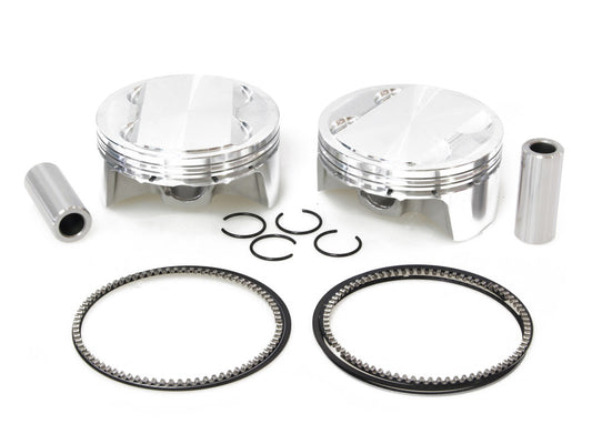 Std Pistons with 12.0:1 Compression Ratio. Fits Milwaukee-Eight 2017up with Big Bore 107ci to 124ci Engine.