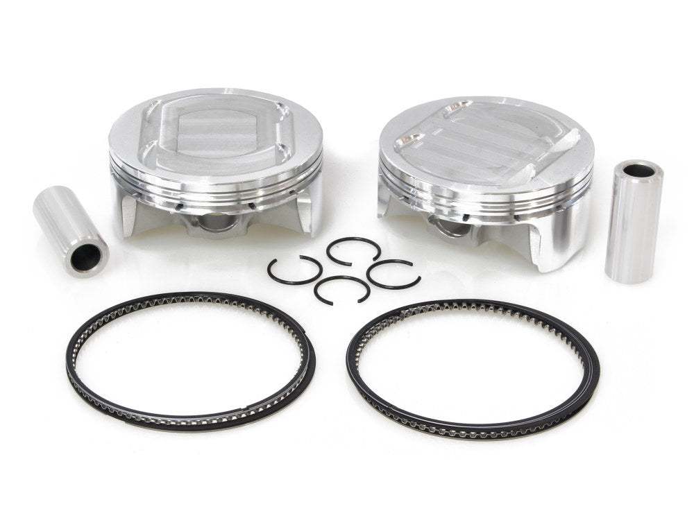 Std Pistons with 11.5:1 Compression Ratio. Fits Milwaukee-Eight 2017up with Big Bore 114ci to 128ci Engine.