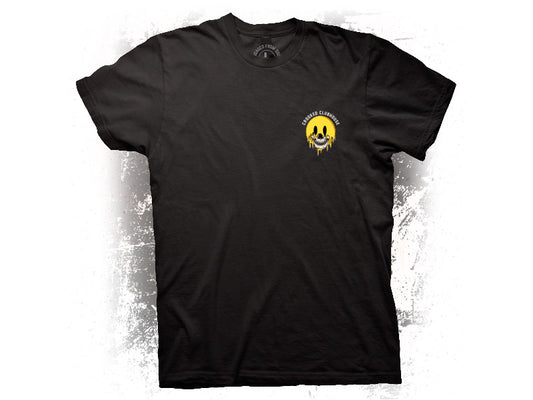 Crooked Clubhouse Black Have A Nice Ride Short Sleeve Tee. Medium.