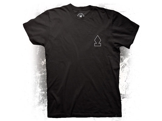 Crooked Clubhouse Black Madra Short Sleeve Tee. Medium.