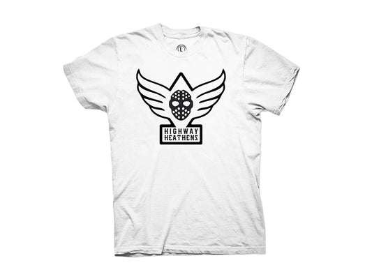 Crooked Clubhouse White Hockey Wings Short Sleeve Tee. XX-Large.
