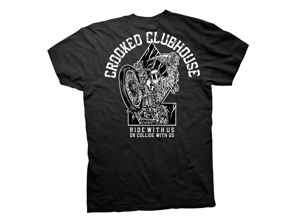 Crooked Clubhouse Ride Or Die Short Sleeve Tee. Medium.