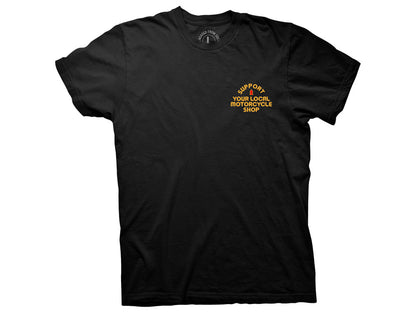 Crooked Clubhouse Black Support Short Sleeve Tee. X-Large.