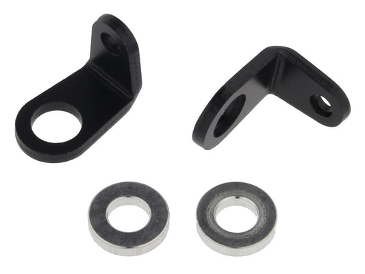 Micro Bullet Front Turn Signal Mounting Brackets – ‘L’ Bend – Black.