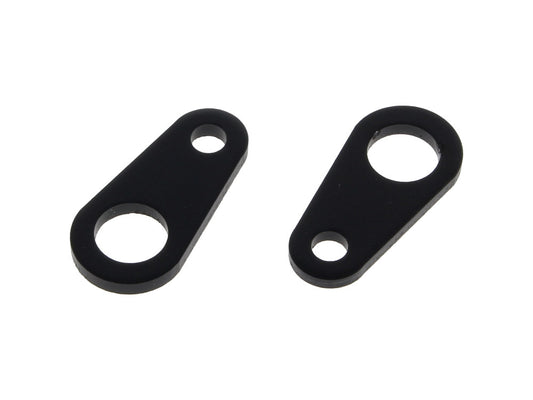 Micro Bullet Rear Turn Signal Mounting Brackets – Straight – Black.