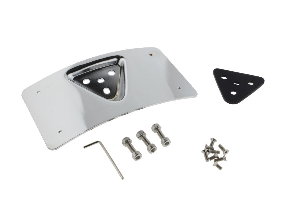 Curved Radius Laydown Number Plate Backing Plate – Chrome.